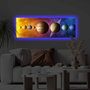 Wallity Cuadro Decorativo de Lienzo Iluminado con LED Multicolor 30 x 90 cm